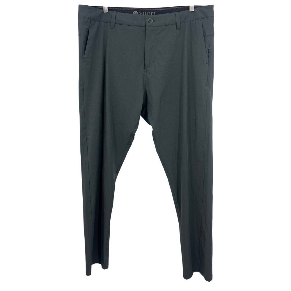 Vuori Pants Mens Size 38 X 33 Gray Slack Stretch Style V431 Athletic Stretch EUC
